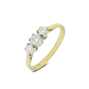 18ct Yellow Gold 0.50ct Diamond 3 Stone Ring