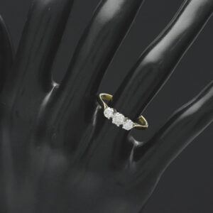 18ct Yellow Gold 0.50ct Diamond 3 Stone Ring