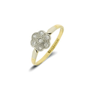 18ct Yellow Gold Diamond Cluster Ring