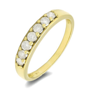 18ct Yellow Gold 0.45ct Diamond Half Eternity Ring