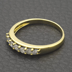 18ct Yellow Gold 0.45ct Diamond Half Eternity Ring