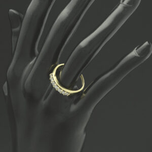 18ct Yellow Gold 0.45ct Diamond Half Eternity Ring