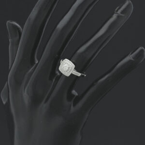 18ct White Gold 0.52ct Diamond Halo Ring