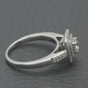 18ct White Gold 0.52ct Diamond Halo Ring