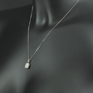 9ct White Gold 0.50ct Diamond Pendant &#038; Necklace