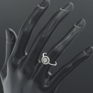 9ct White Gold 0.20ct Diamond Halo Ring