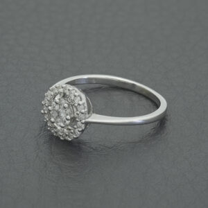 9ct White Gold 0.20ct Diamond Halo Ring