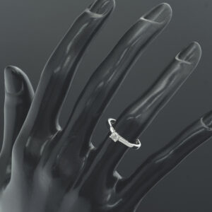 9ct White Gold Diamond Solitaire Ring With Side Set Shoulder&#8217;s