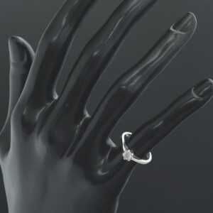 9ct White Gold 0.25ct Diamond Solitaire Ring