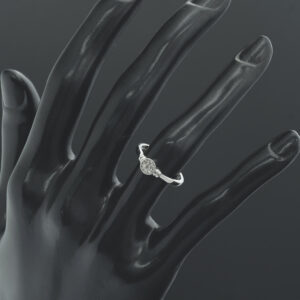 9ct White Gold 0.05ct Diamond Round Cluster Ring