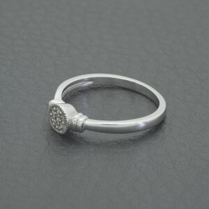 9ct White Gold 0.05ct Diamond Round Cluster Ring