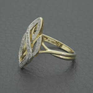 9ct Yellow Gold 0.24ct Diamond Fancy Dress Ring