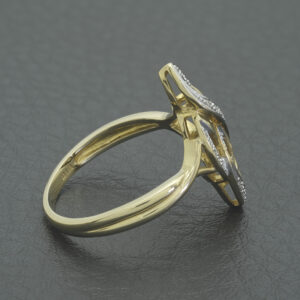 9ct Yellow Gold 0.24ct Diamond Fancy Dress Ring