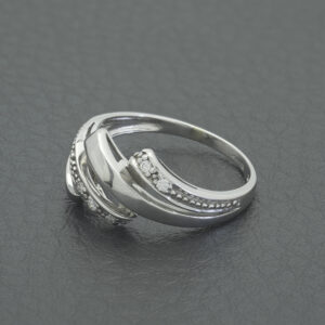 9ct White Gold 0.02ct Diamond Fancy Dress Ring