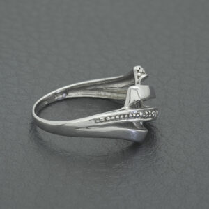 9ct White Gold 0.02ct Diamond Fancy Dress Ring