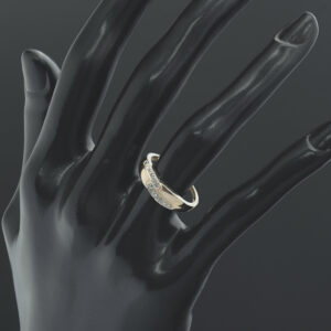 9ct Rose Gold 0.08ct Diamond Crossover Band Ring