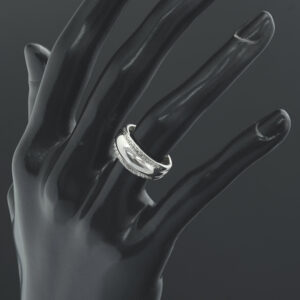 9ct White Gold 0.10ct Diamond Set Band Ring