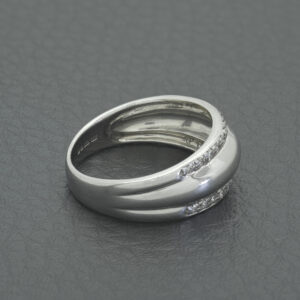 9ct White Gold 0.10ct Diamond Set Band Ring