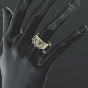 9ct Yellow Gold 0.54ct Diamond Cocktail Ring