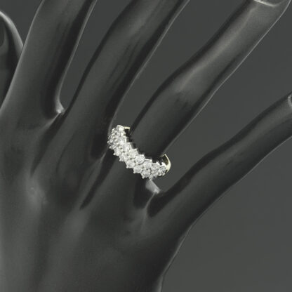 18ct Yellow Gold & White Gold 1.25ct Diamond Half Eternity Ring - Image 2