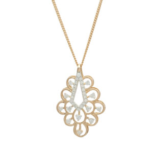 18ct Rose Gold 0.31ct Diamond Necklace 18&#8243;