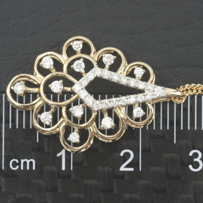 18ct Rose Gold 0.31ct Diamond Necklace 18" - Image 2