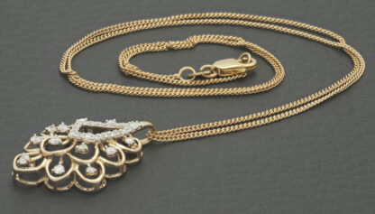 18ct Rose Gold 0.31ct Diamond Necklace 18" - Image 4