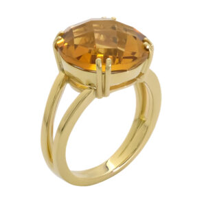 18ct Yellow Gold Citrine Solitaire Ring