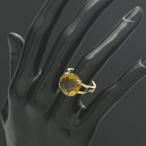18ct Yellow Gold Citrine Solitaire Ring