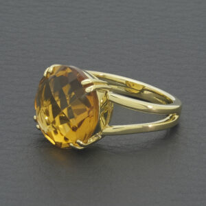 18ct Yellow Gold Citrine Solitaire Ring