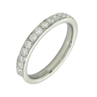 Platinum 0.26ct Diamond Half Eternity Ring