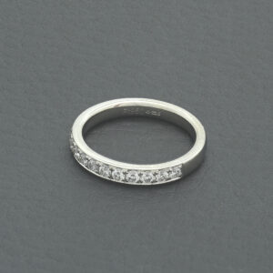 Platinum 0.26ct Diamond Half Eternity Ring