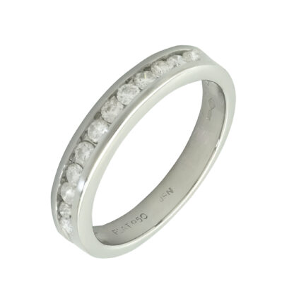 Platinum 0.24ct Diamond Half Eternity Ring
