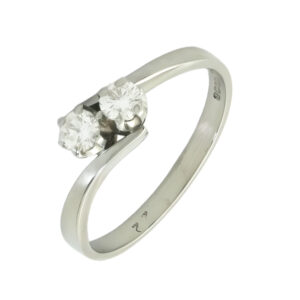 Platinum 0.20ct Diamond Twist Ring