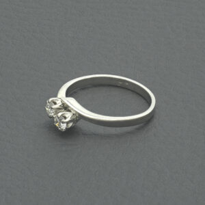 Platinum 0.20ct Diamond Twist Ring