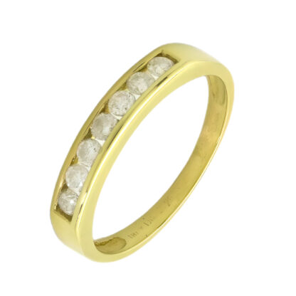 18ct Yellow Gold 0.25ct Diamond Half Eternity Ring