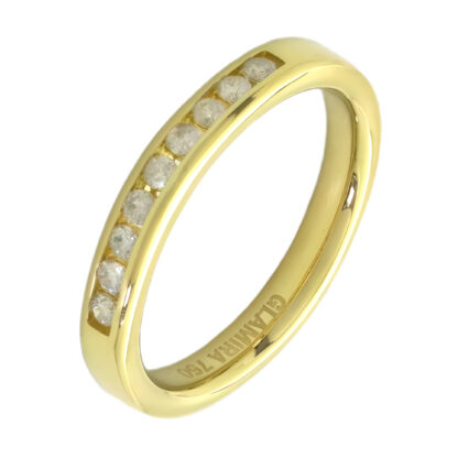 18ct Yellow Gold 0.18ct Diamond Half Eternity Ring