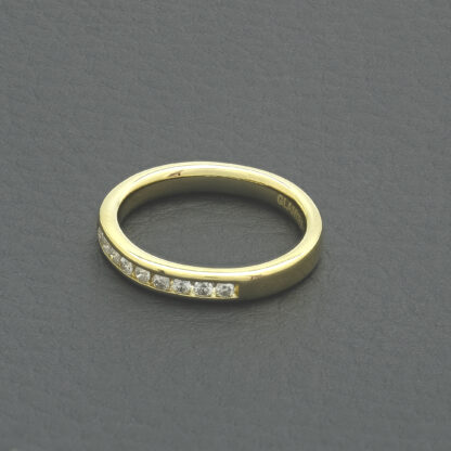 18ct Yellow Gold 0.18ct Diamond Half Eternity Ring - Image 2