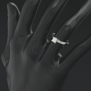 18ct White Gold 0.25ct Diamond Princess Cut Solitaire Ring