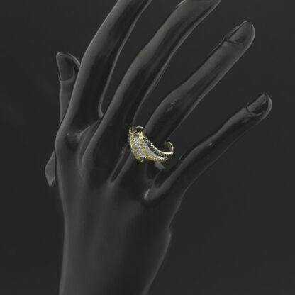 9ct Yellow Gold 0.70ct White, Yellow & Blue Diamond Dress Ring - Image 4