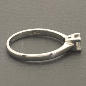 Platinum 0.35ct Diamond Princess Cut Solitaire Ring