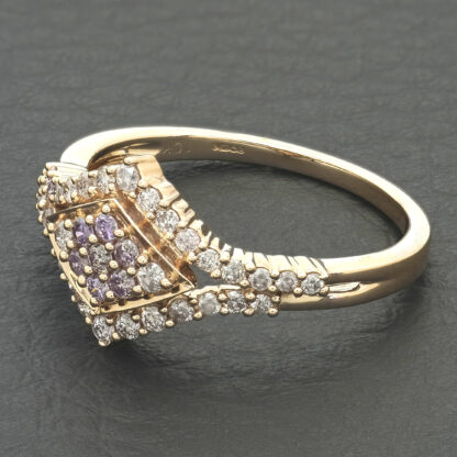 9ct Rose Gold 0.48ct Diamond Dress Ring - Image 2