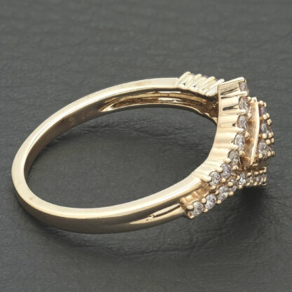 9ct Rose Gold 0.48ct Diamond Dress Ring - Image 3
