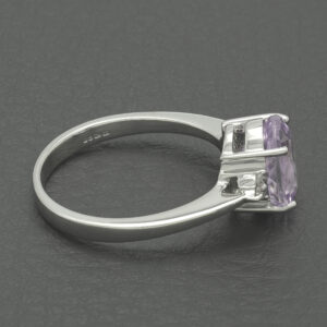 18ct White Gold 1.95ct Patroke Kunzite &#038; 0.05ct Diamond Ring