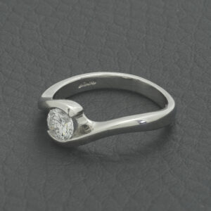 Platinum 0.41ct Diamond Solitaire Ring
