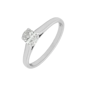 Platinum 0.50ct Diamond Oval Solitaire Ring