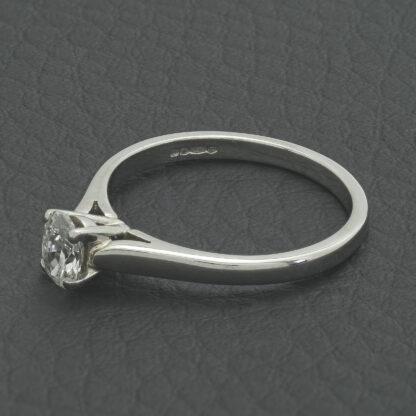 Platinum 0.50ct Diamond Oval Solitaire Ring - Image 3