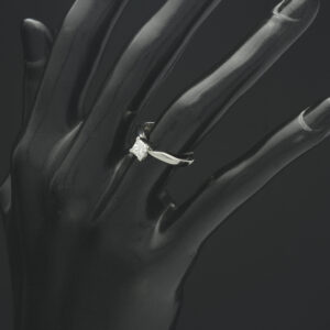 Platinum 0.35ct Princess Cut Diamond Solitaire ring