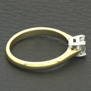 18ct Yellow Gold 0.40ct Emerald Cut Diamond Solitaire Ring