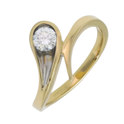 18ct Yellow Gold 0.35ct Diamond Twist Ring
